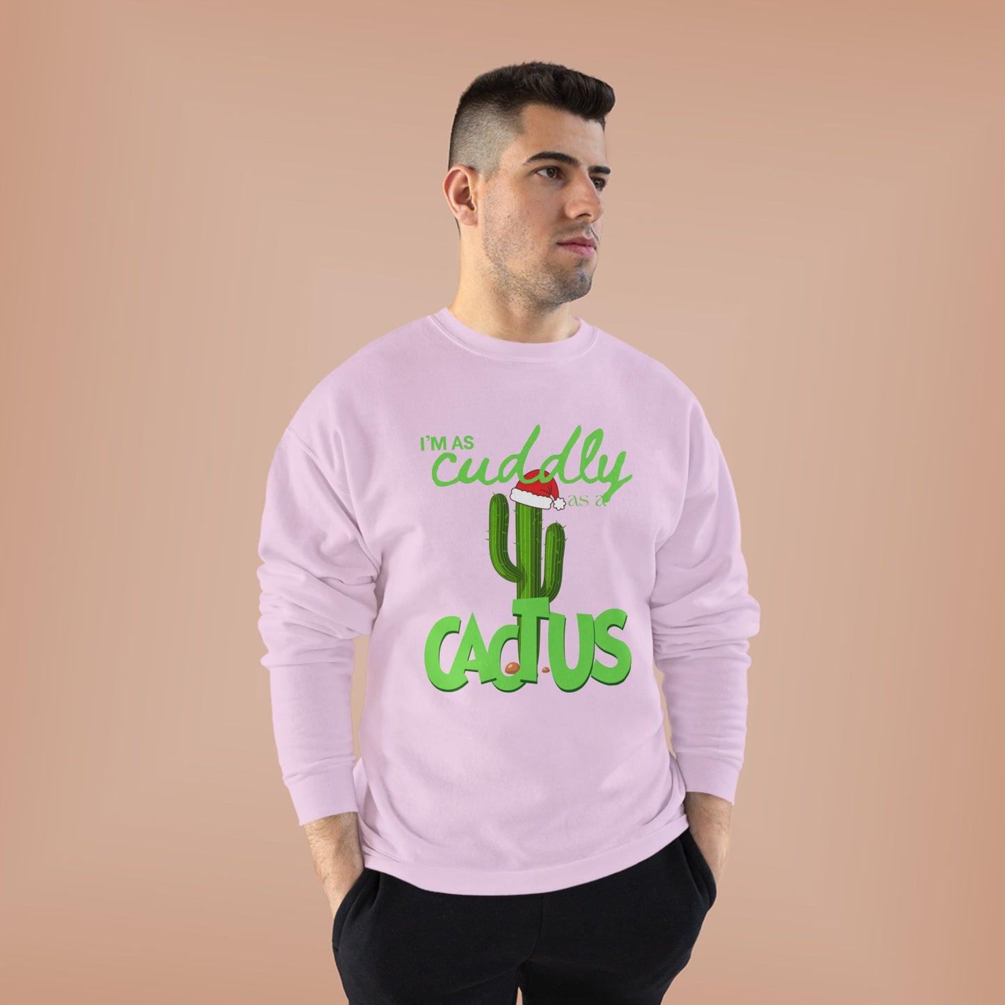 Cuddly Cactus Crewneck Sweatshirt — Cute Succulent Graphic Pullover