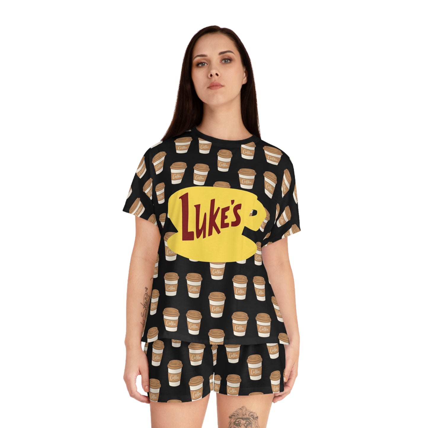 Women's Pajama Set - Gilmore Girls Luke's Coffee Coffee Coffee Fan Girl Design