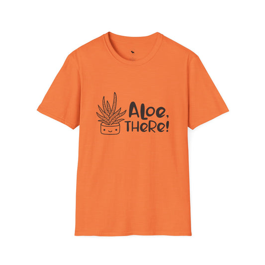 Aloe There! Unisex Softstyle T-Shirt, Funny Plant Tee, Gift for Plant Lovers, Casual Wear, Cute Eco-Friendly Apparel, group shirt, matching, for friends 1 of 6