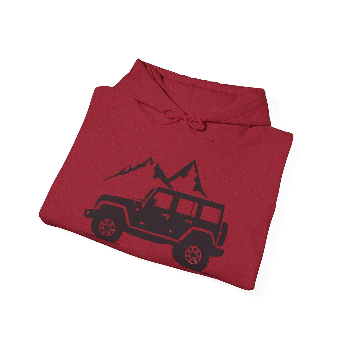 Unisex Heavy Blend™ Hooded Sweatshirt 4x4 mountain, abstract, simple design, minimalist