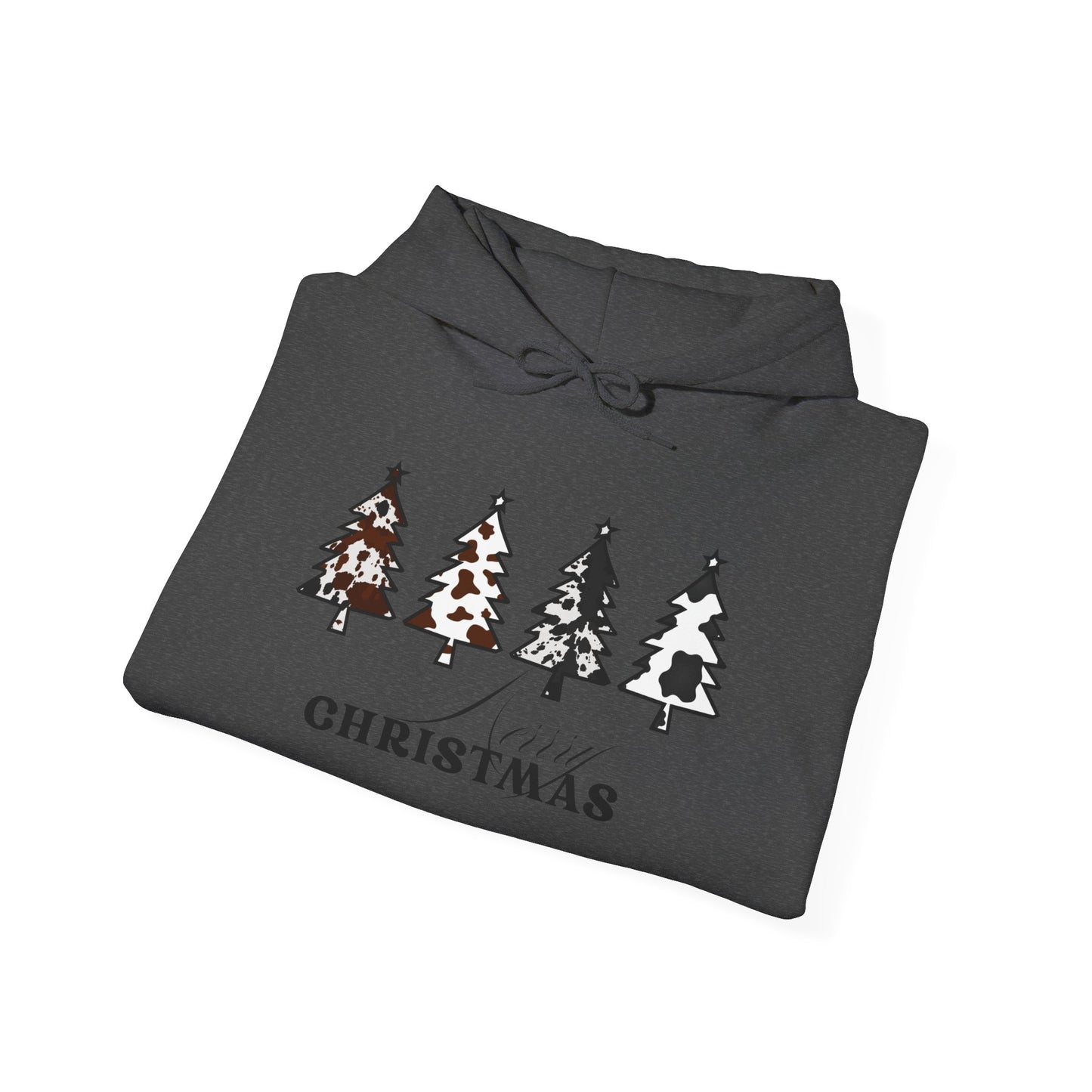 Cow Print Merry Christmas Hoodie