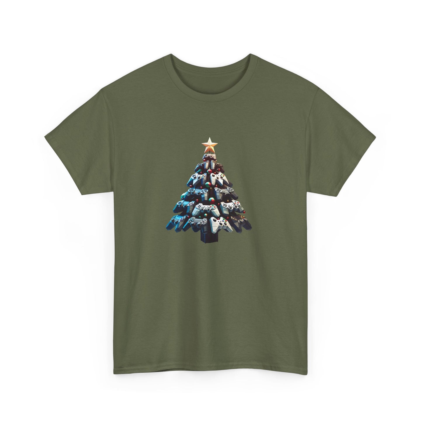 Video Game Console Christmas Tree Unisex Tee, Gaming Holiday Shirt, Gamer Gift, Retro Gamer Shirt, Gaming Console Tee, Christmas Tee