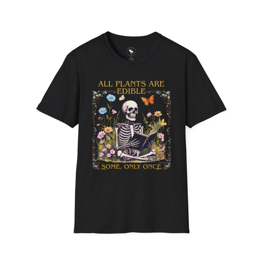 All Plants Are Edible Skeleton Botanical T-Shirt