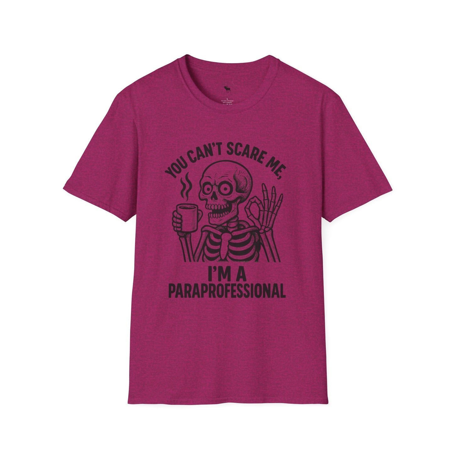 Funny Skeleton Paraprofessional T-Shirt, Unisex Tee for Halloween, Teacher Gift, Casual Wear, Humor Shirt, Skeleton Design