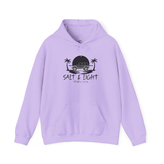 Salt & Light Christian Hoodie – Beach Van Sunset Pullover (Matthew 5:14)