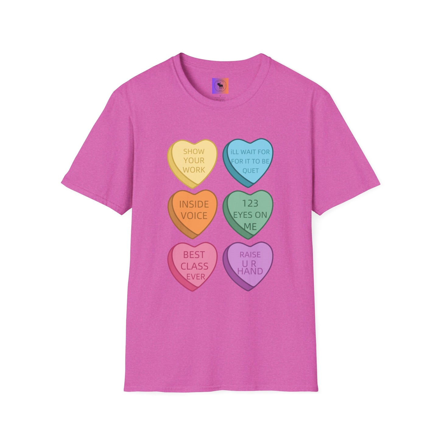 Conversation Heart Teacher Shirt — Funny Classroom Love Notes Tee