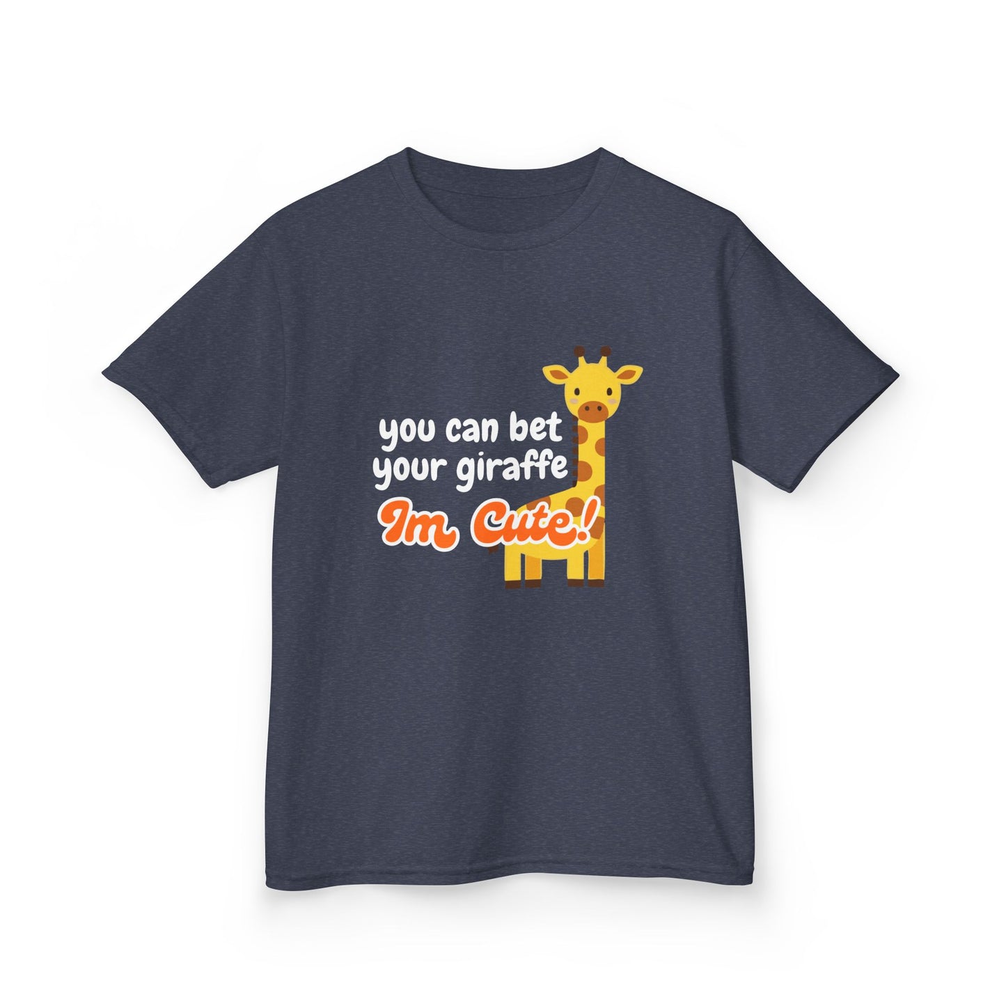 Kids T-Shirt – “You Can Bet Your Giraffe I’m Cute!” Cute Giraffe Graphic Tee for Toddlers