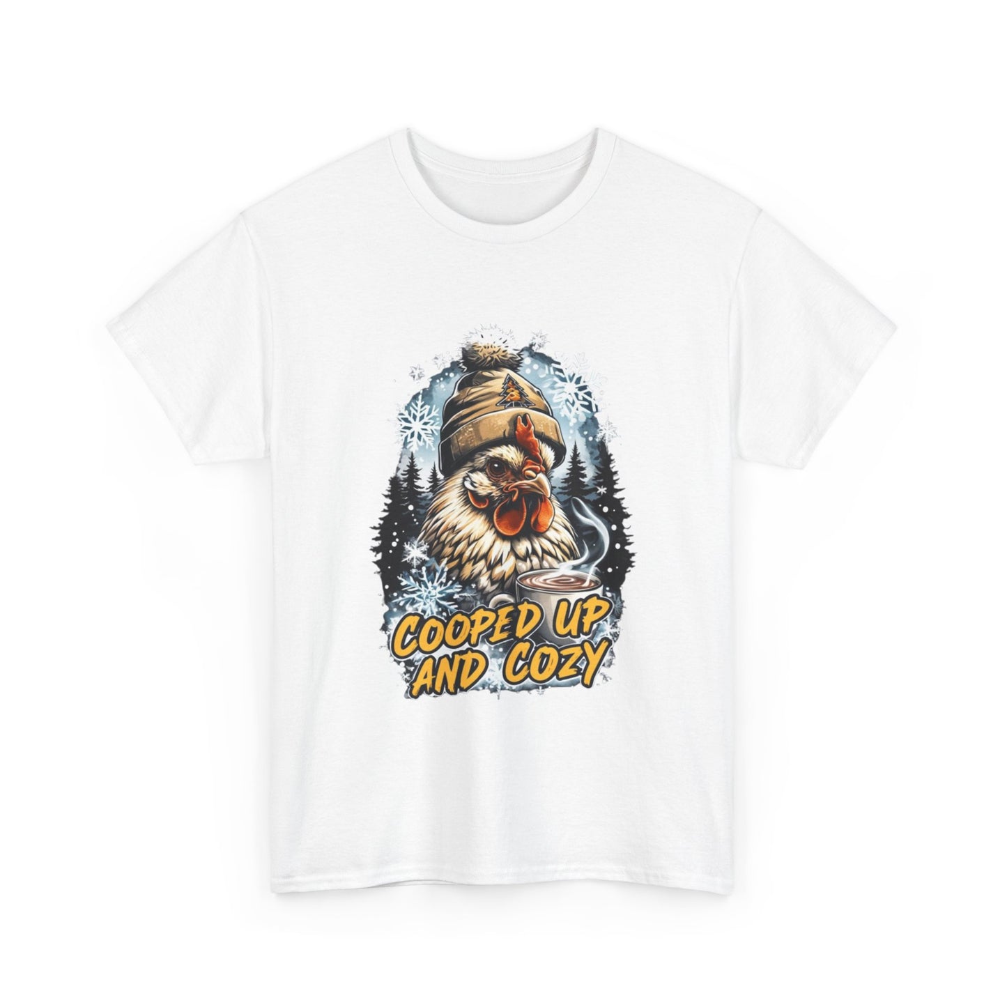 cooped up and cozy graphic T. perfect gift for the chicken lover in your life