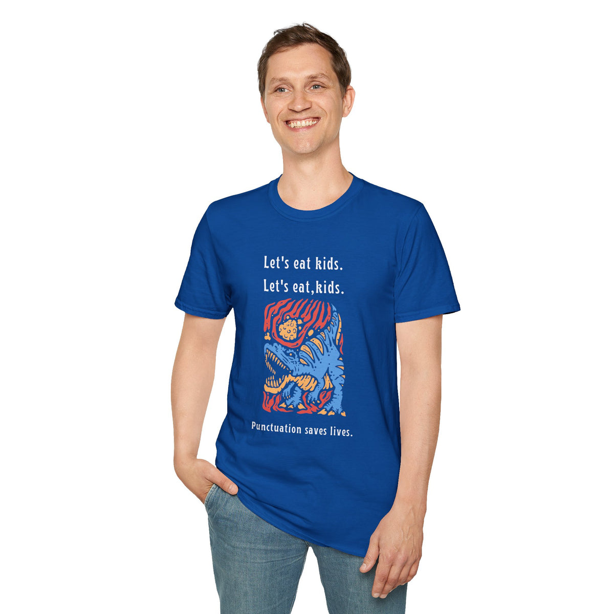 Let's Eat, Kids. T-Shirt — Punctuation Saves Lives Funny Grammar Tee