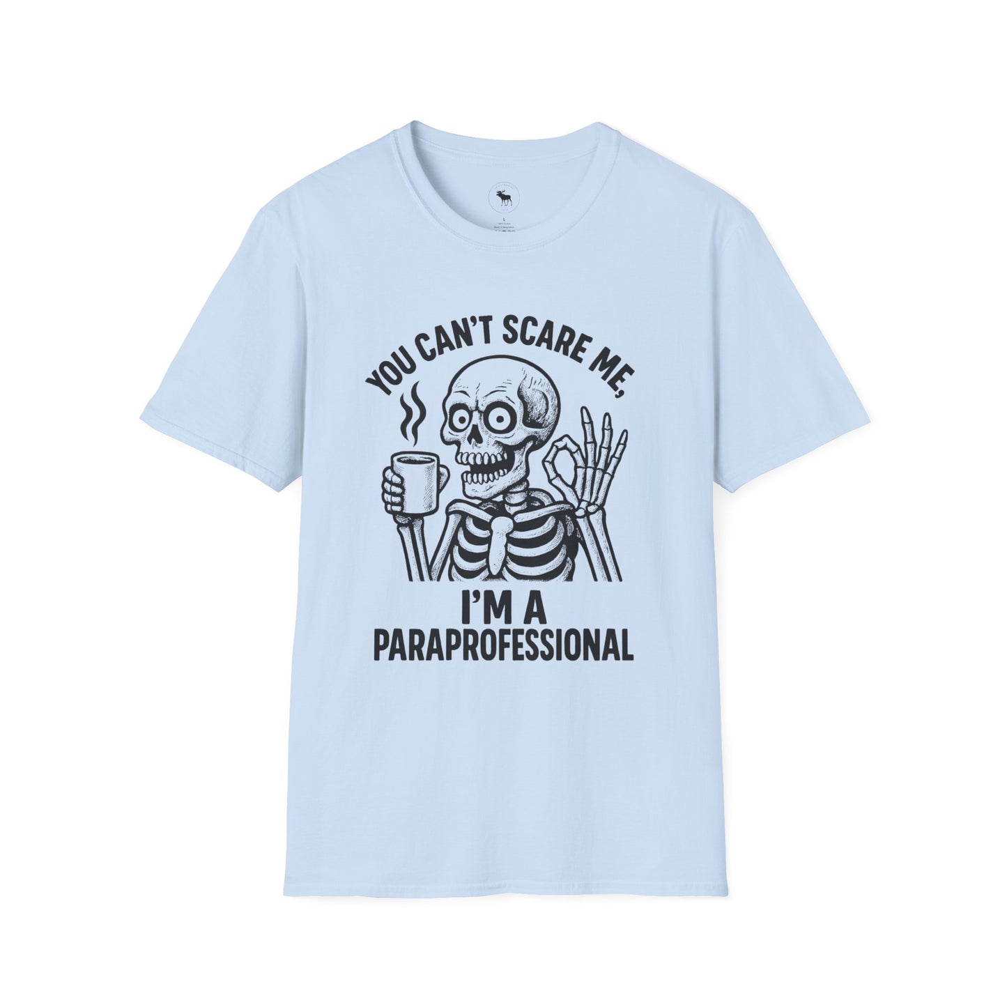 Funny Skeleton Paraprofessional T-Shirt, Unisex Tee for Halloween, Teacher Gift, Casual Wear, Humor Shirt, Skeleton Design