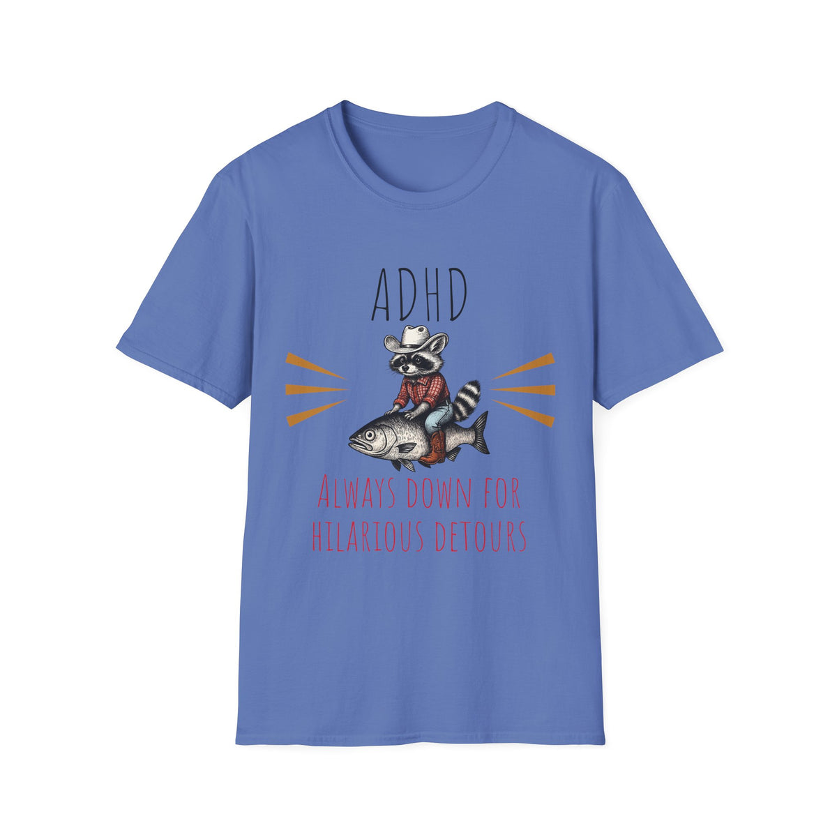 ADHD Awareness Unisex T-Shirt, Hilarious Detours Tee, Funny Gift for ADHD Friends, Casual Wear, Gift for Mental Health Awareness
