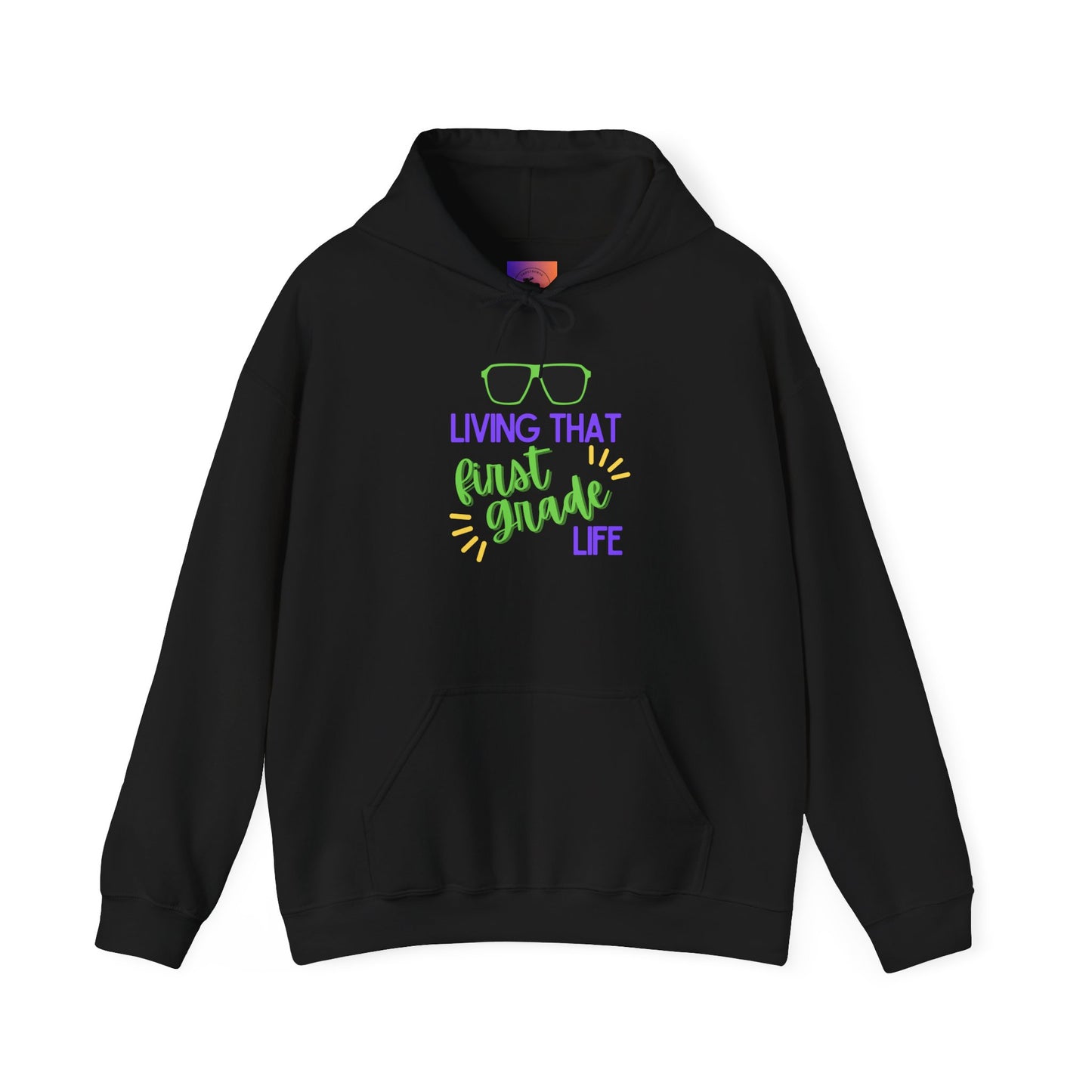 Living That first Grade Life Hoodie - Perfect for Students, Graduation Gift, Cool Casual Wear, Back to School, Kids' Style