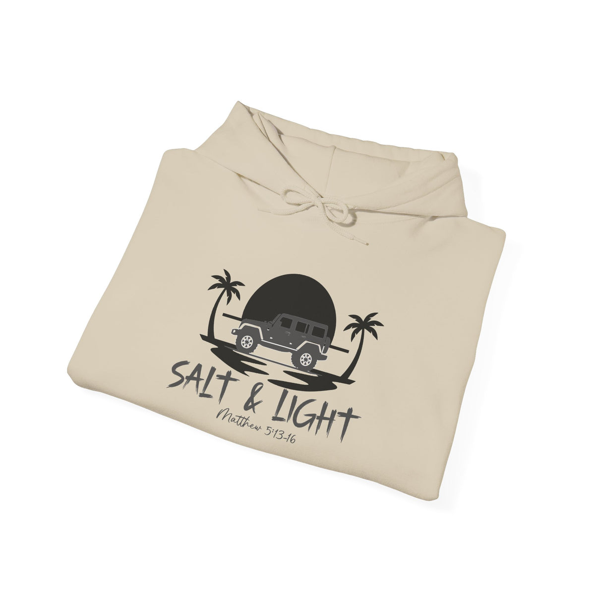 Salt & Light Christian Hoodie – Beach Van Sunset Pullover (Matthew 5:14)