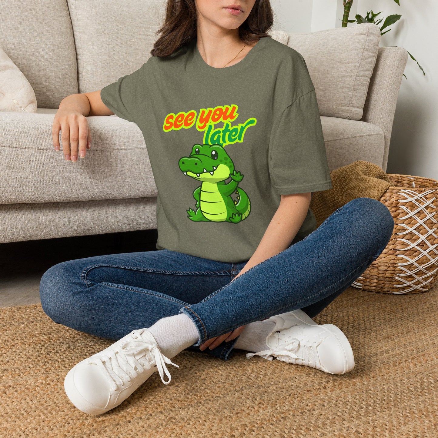See You Later Alligator T-Shirt — Cute Retro Green Alligator Graphic Tee