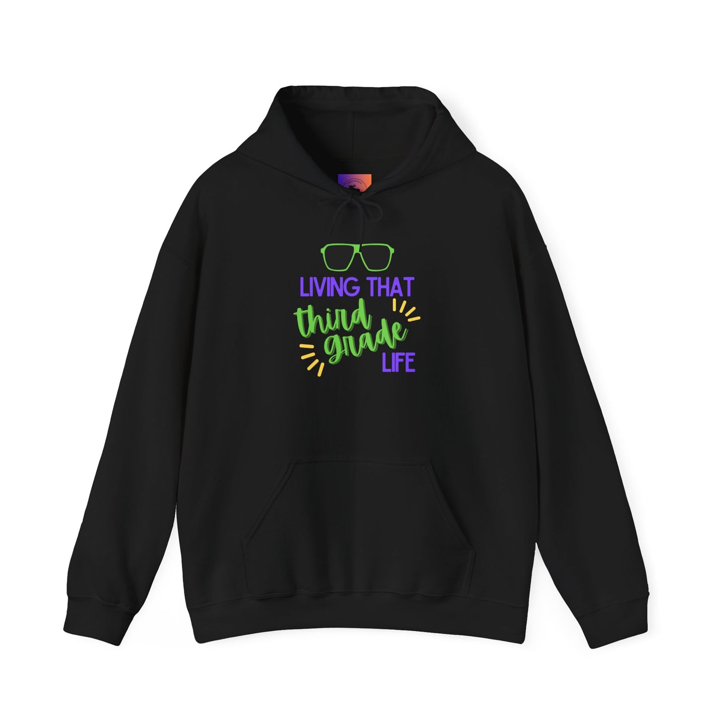 Living That Third Grade Life Hoodie - Perfect for Students, Graduation Gift, Cool Casual Wear, Back to School, Kids' Style
