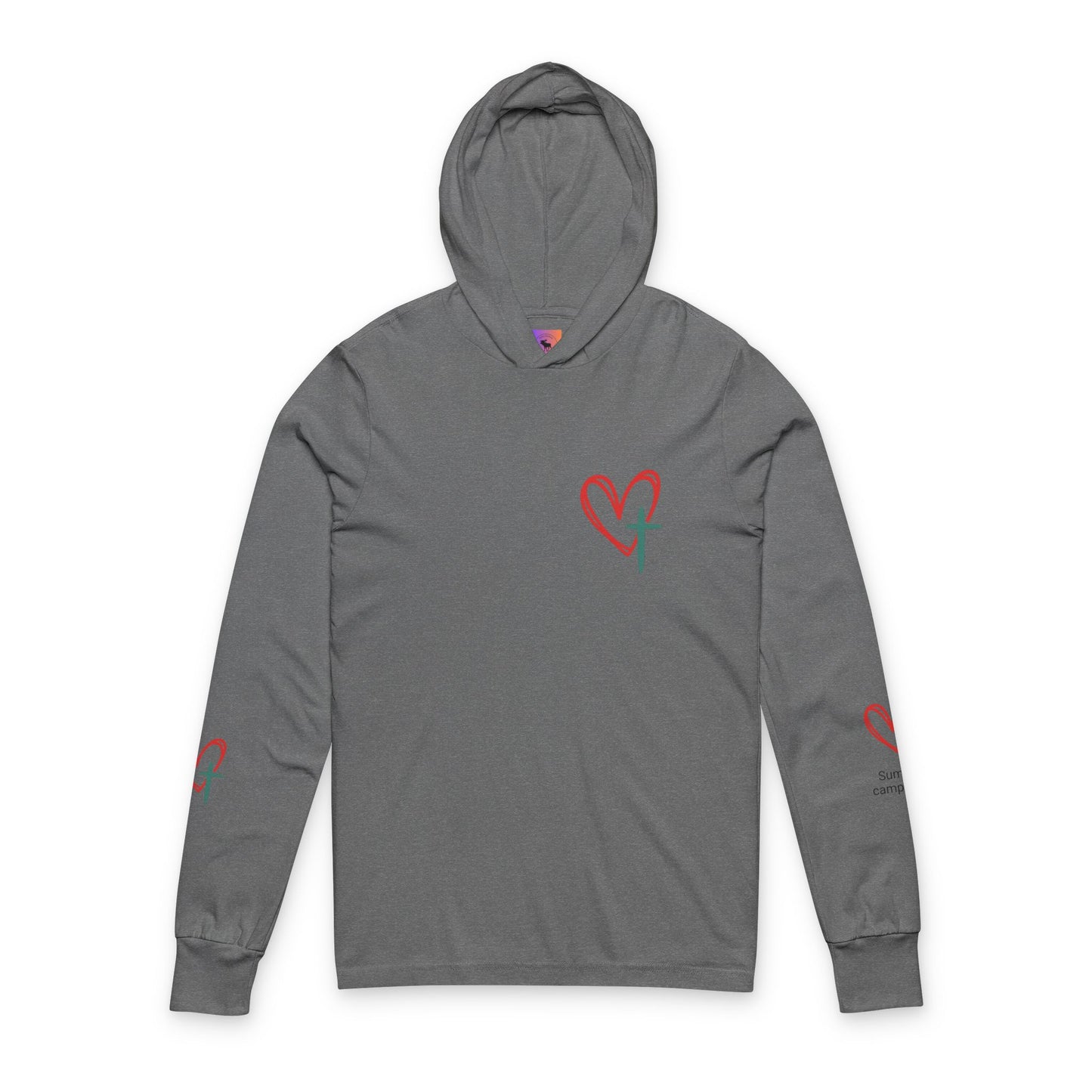 Faith-Inspired Unisex Hooded Long Sleeve Tee, Comfort, Spiritual Gift, Jesus Has My Back, Christian Apparel, Cozy Faithwear