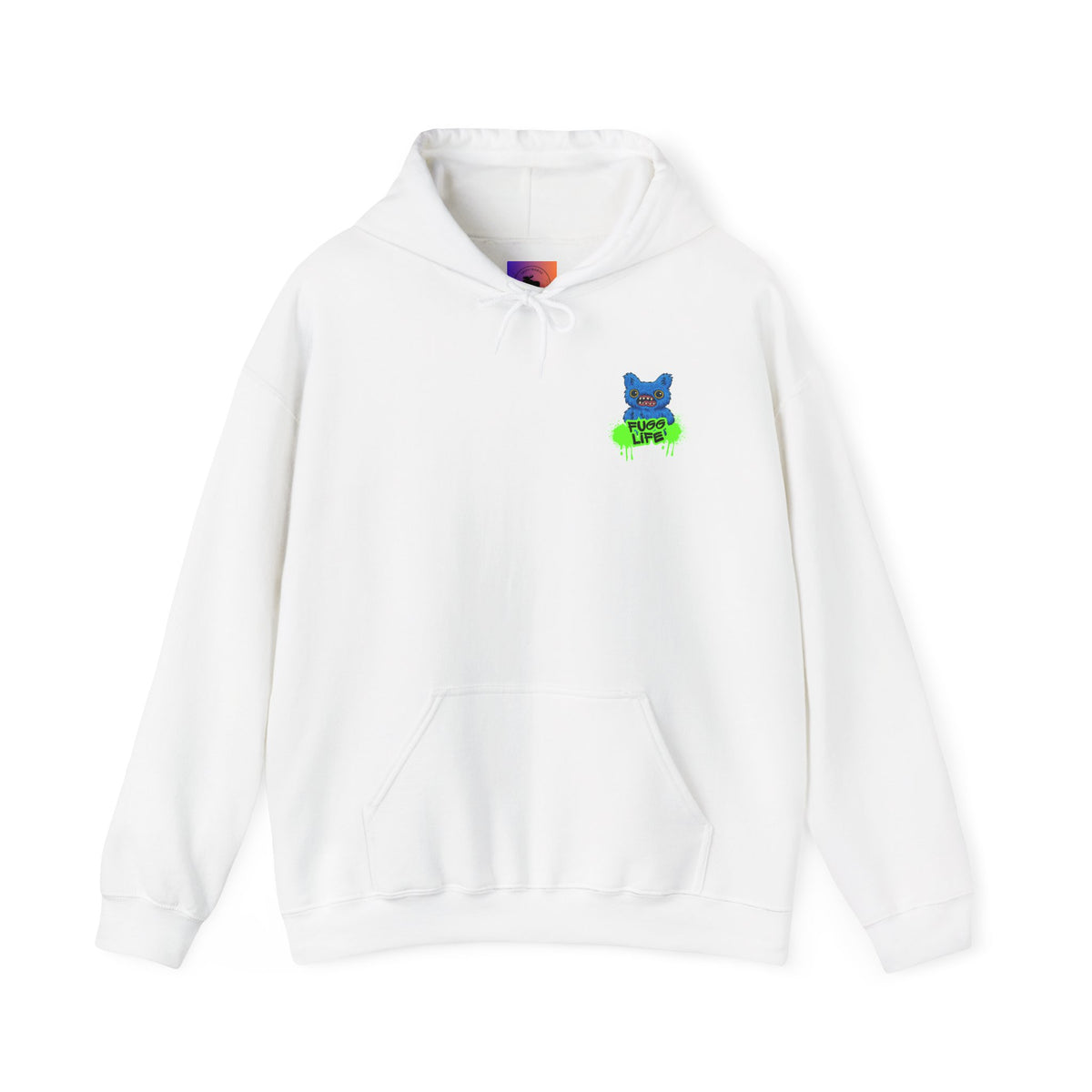 Hoodie Fugglers Colorful Cartoon Monster Crew Graphic Back Print