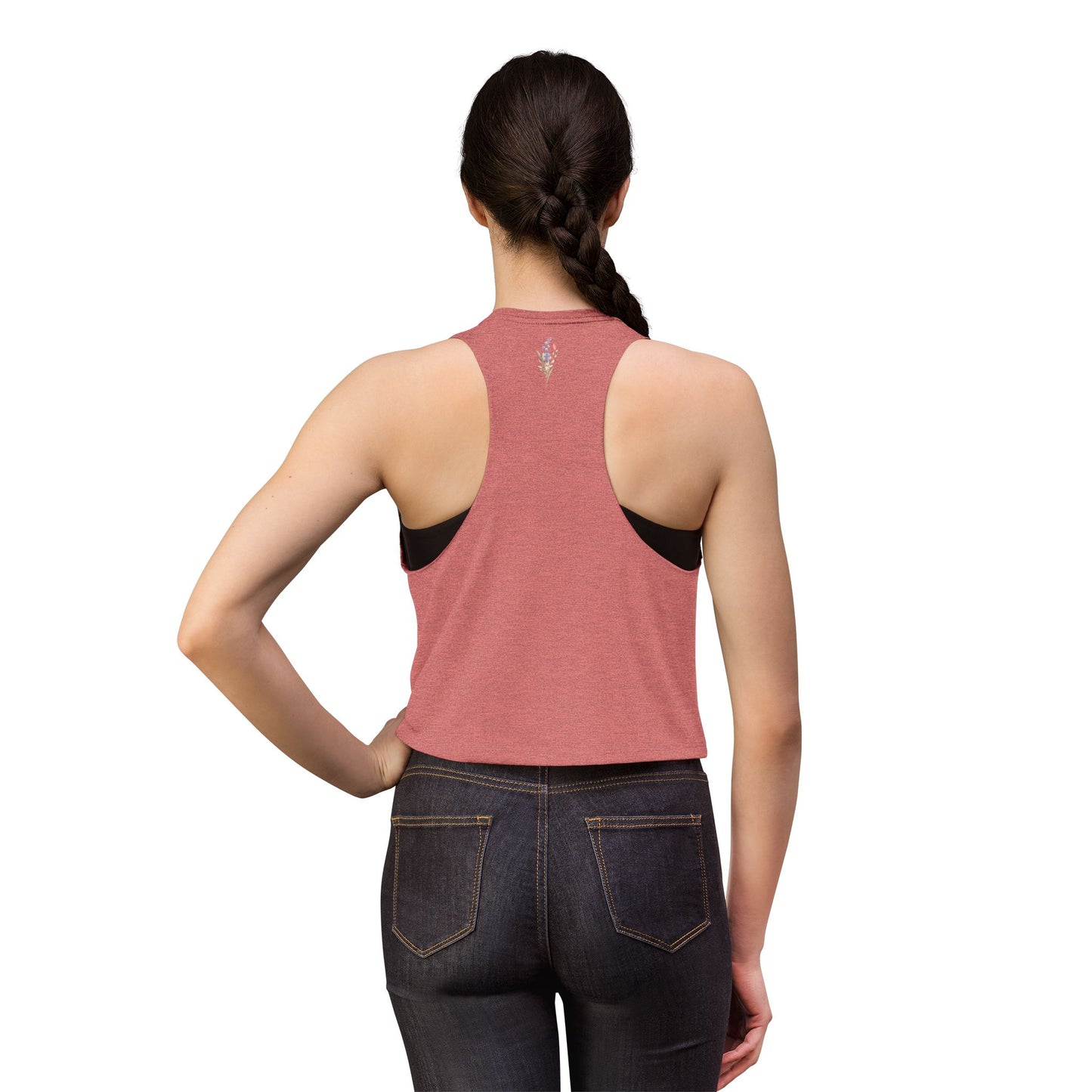 Floral Watercolor Butterfly Crop Top — Women’s Spring Garden Tank