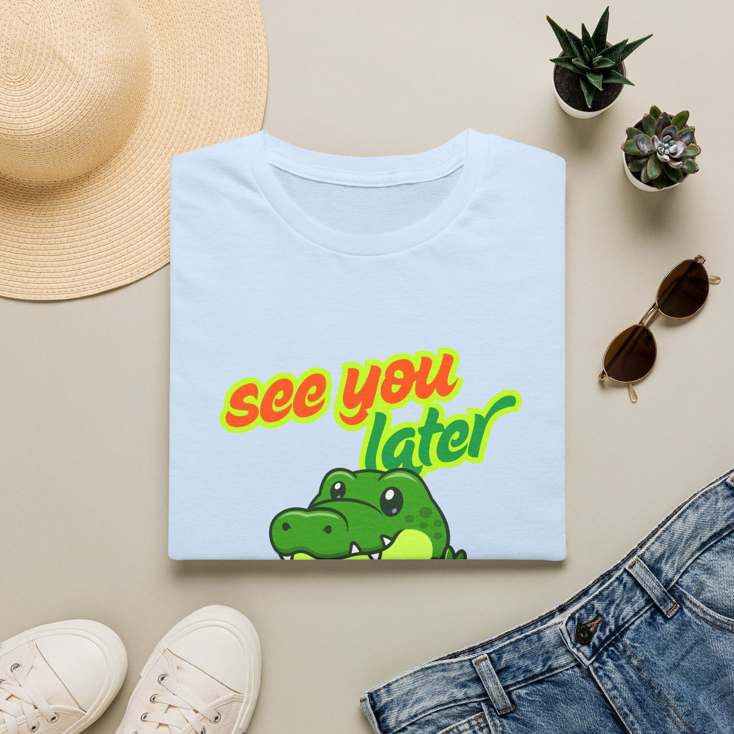 See You Later Alligator T-Shirt — Cute Retro Green Alligator Graphic Tee