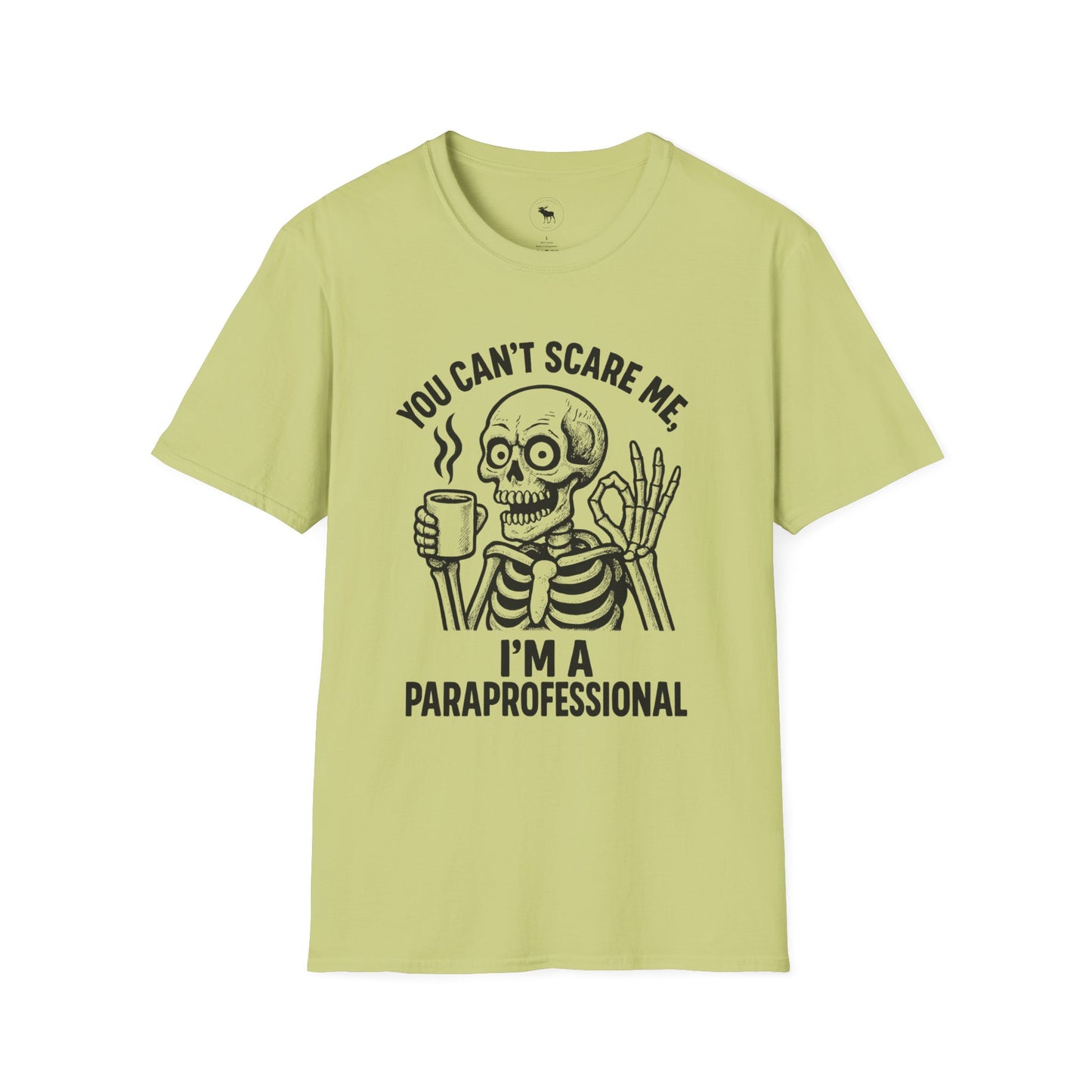 Funny Skeleton Paraprofessional T-Shirt, Unisex Tee for Halloween, Teacher Gift, Casual Wear, Humor Shirt, Skeleton Design