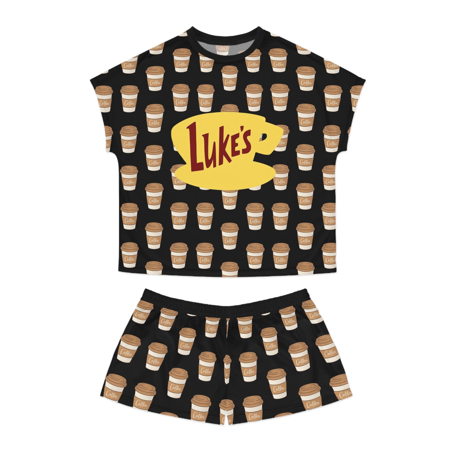 Women's Pajama Set - Gilmore Girls Luke's Coffee Coffee Coffee Fan Girl Design