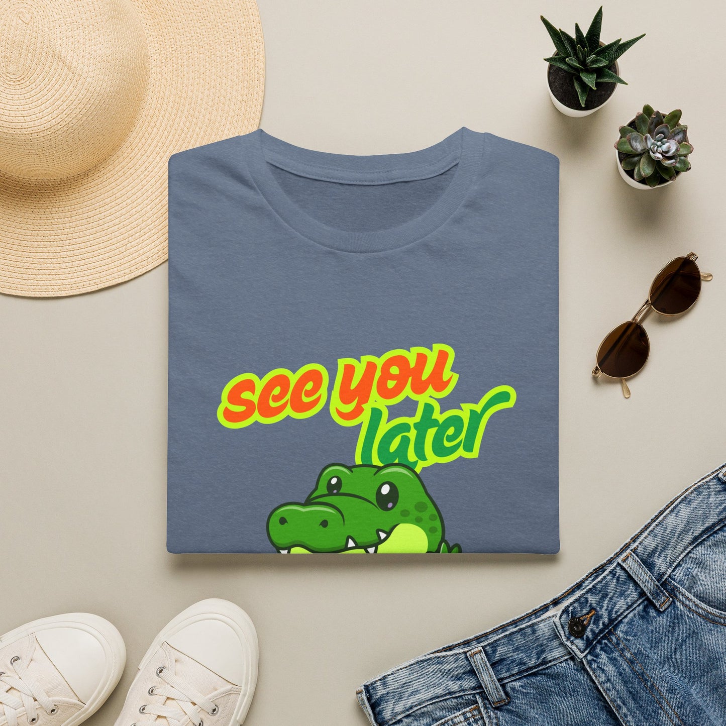 See You Later Alligator T-Shirt — Cute Retro Green Alligator Graphic Tee