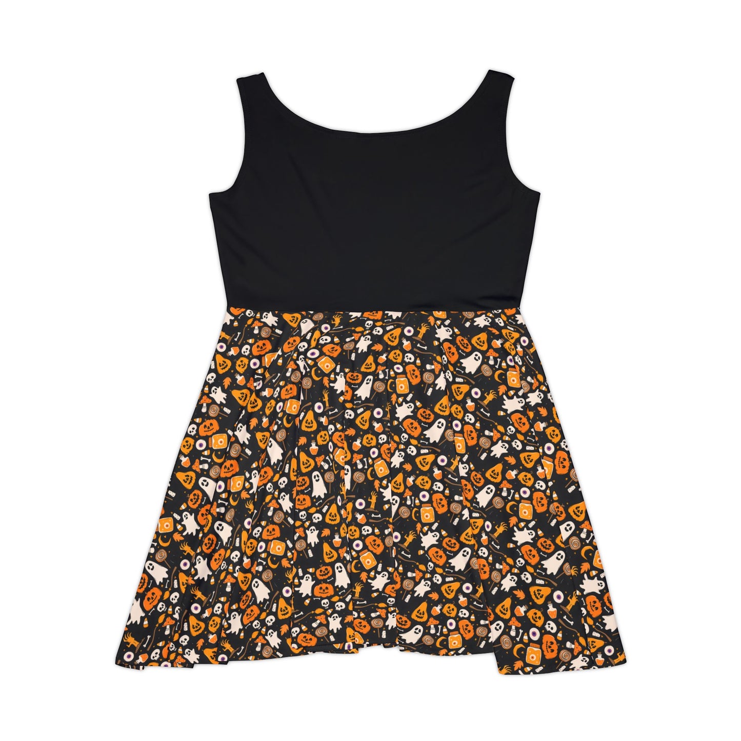 Women's pattern Halloween Skater Dress, Fun Fall Dress, Cute Party Dress, Spooky Theme Dress, Autumn Fashion, Halloween Outfit, matching family