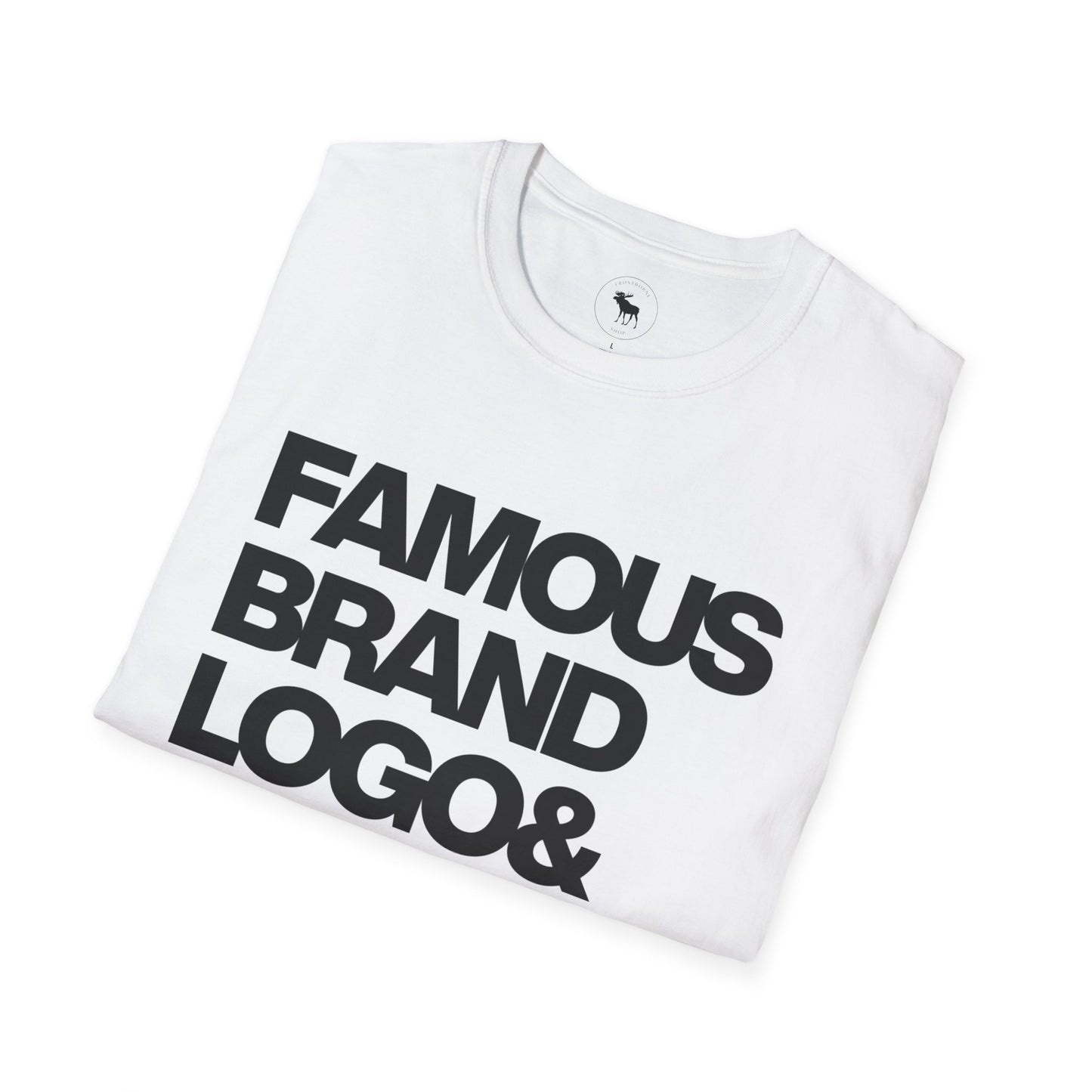 Famous Logo Softstyle T-Shirt, Casual Tee, Graphic Shirt, Gift for Him/Her, Trendy Style, Everyday Wear