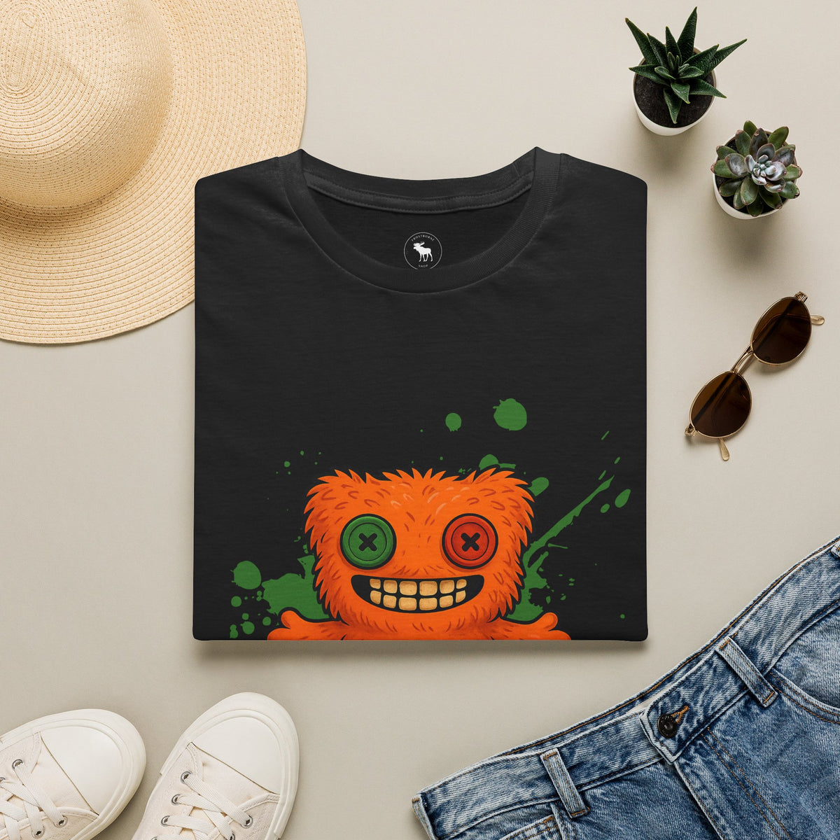 Funny Orange Monster T-Shirt – 'Fugg Life' Graphic Tee