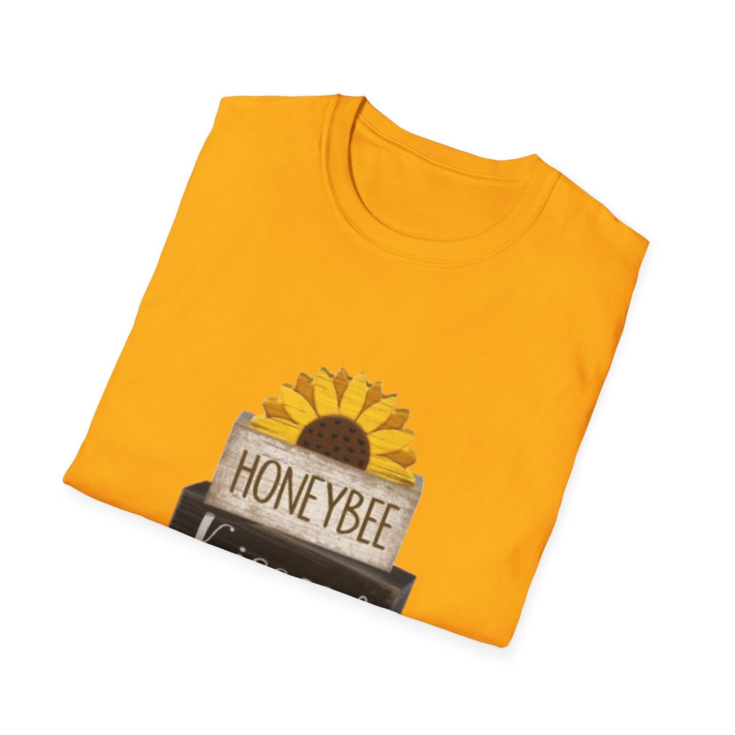 Sunflower & Honeybee T-Shirt — "Honeybee Kisses & Sunflower Wishes" Farmhouse Tee