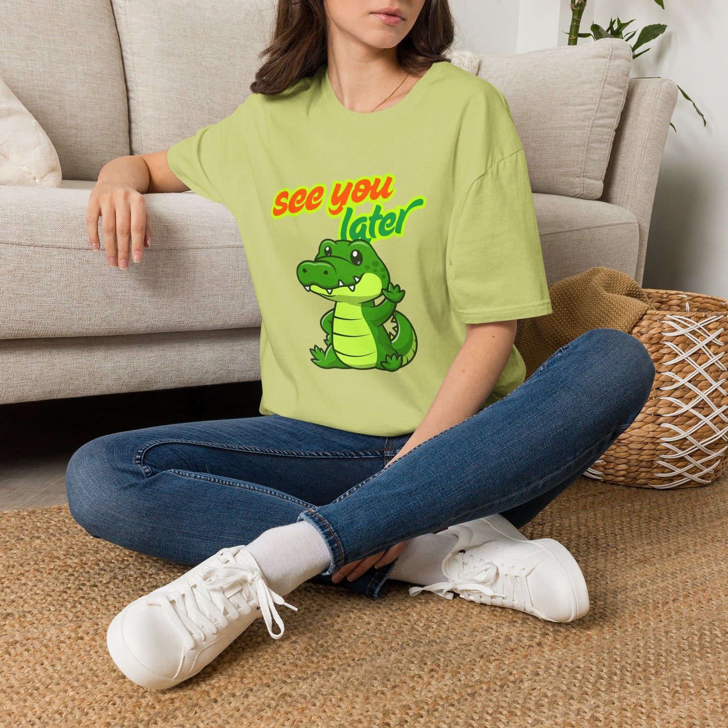 See You Later Alligator T-Shirt — Cute Retro Green Alligator Graphic Tee