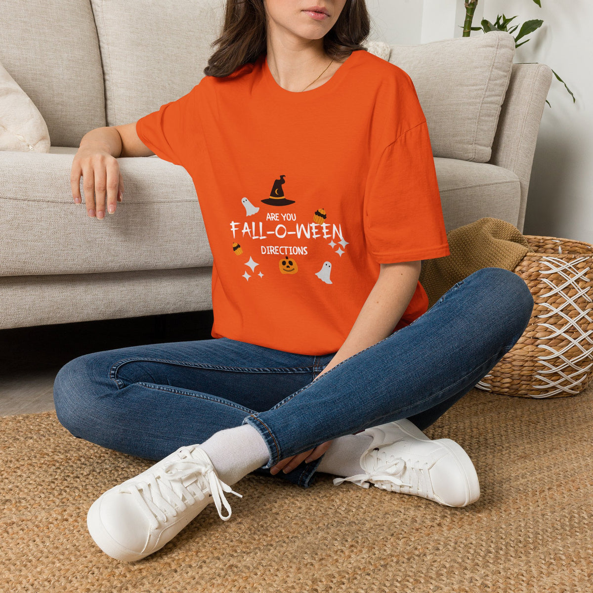 Are You Fall-O-Ween? Cute Witch & Pumpkin Halloween T-Shirt