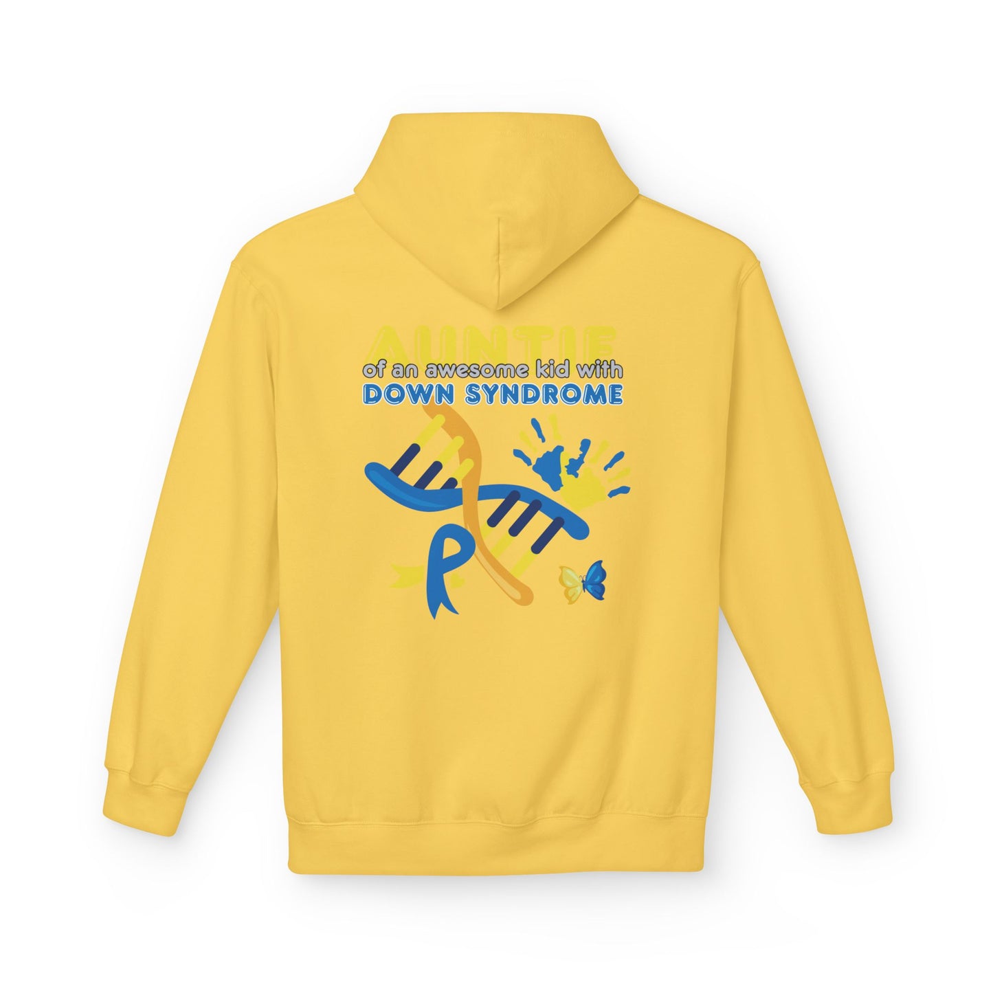Down Syndrome Aunt Hoodie — "Auntie of the Morning Sun" DNA Ribbon Sweatshirt