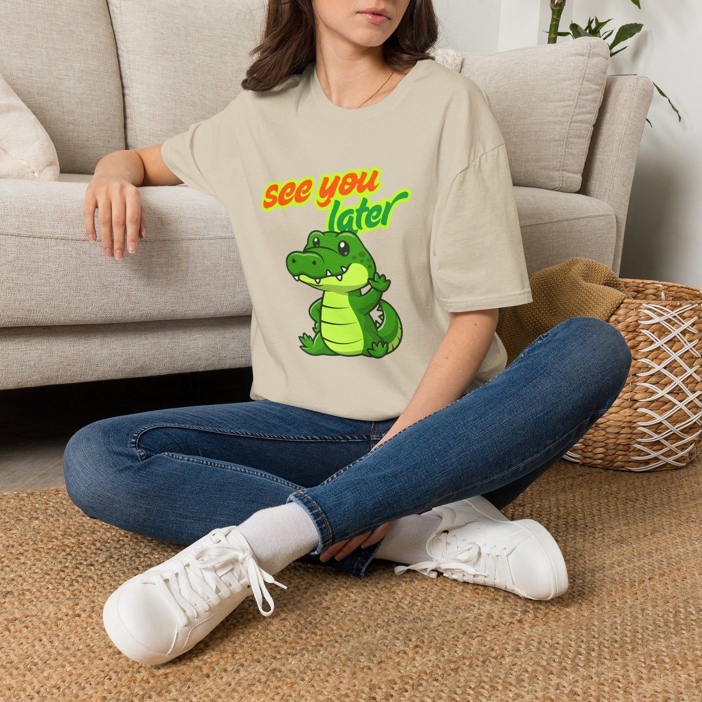 See You Later Alligator T-Shirt — Cute Retro Green Alligator Graphic Tee