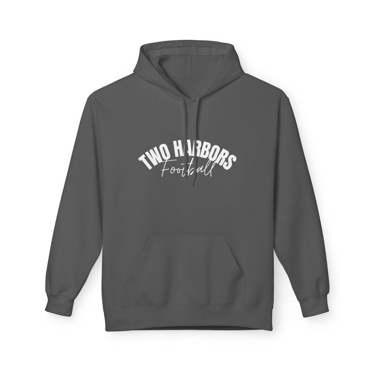 Two Harbors Football Hoodie — Minimal Script Team Pullover