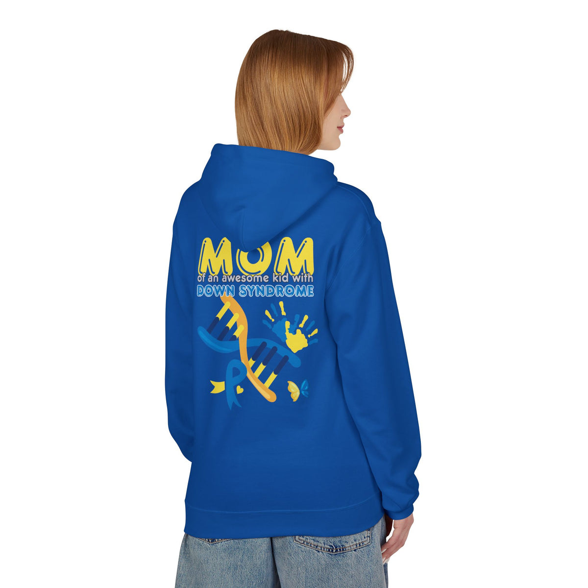 Down Syndrome Mom Hoodie - "Mom of an Awesome Kid with Down Syndrome" Support Pullover