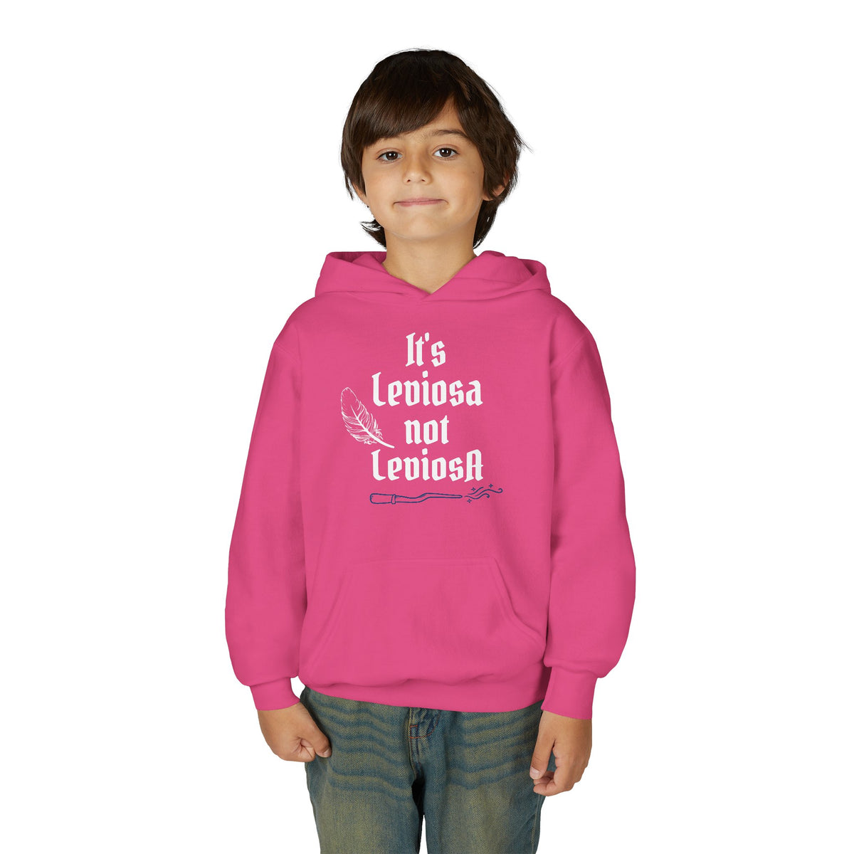 Youth Hoodie – "It's Leviosa Not LeviosA" Magical Quote Hooded Sweatshirt