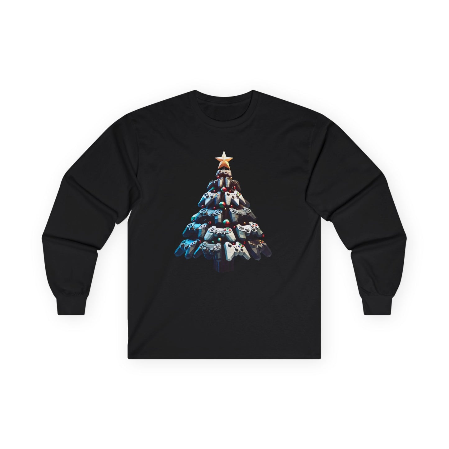 Gamer Christmas Tee, Console Holiday Shirt, Video Game Long Sleeve Top, Unisex Cotton Tee, Gaming Gift Shirt