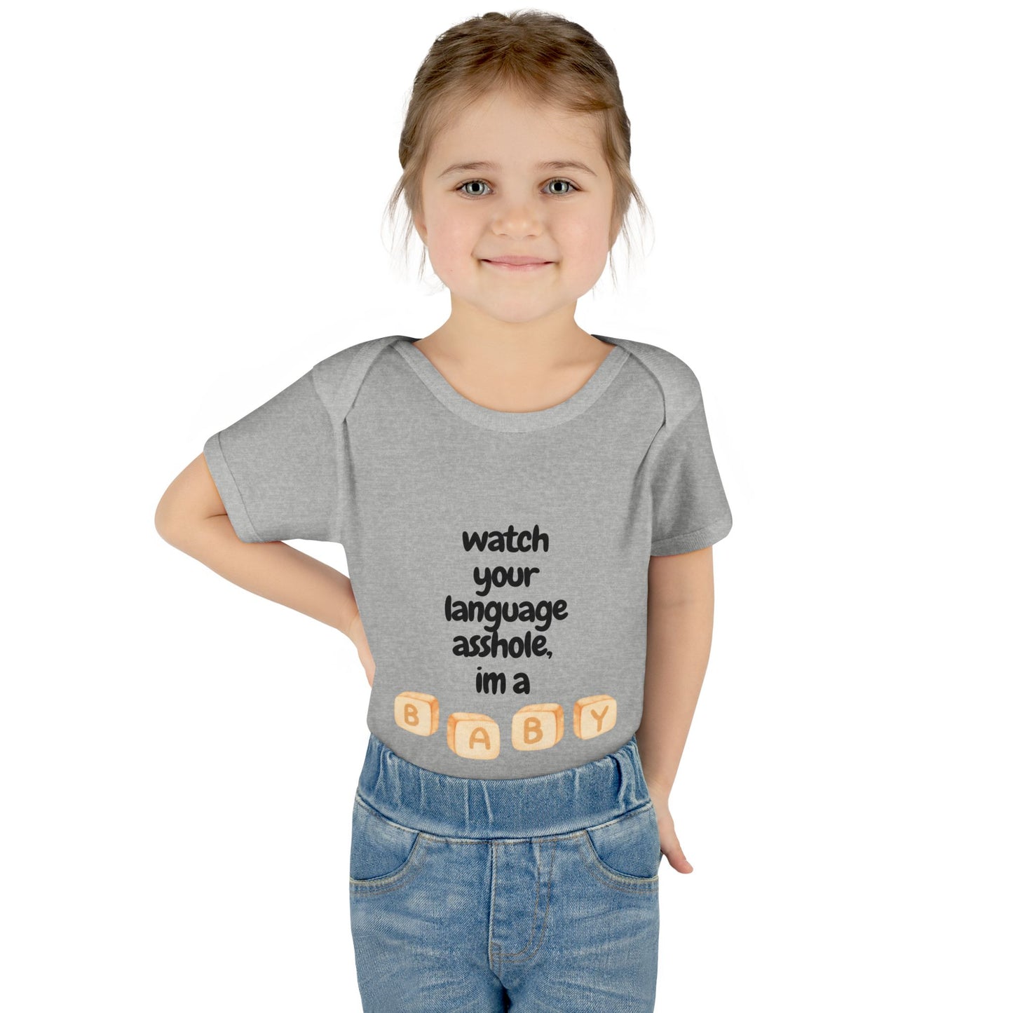 watch your language around the baby infant body suit