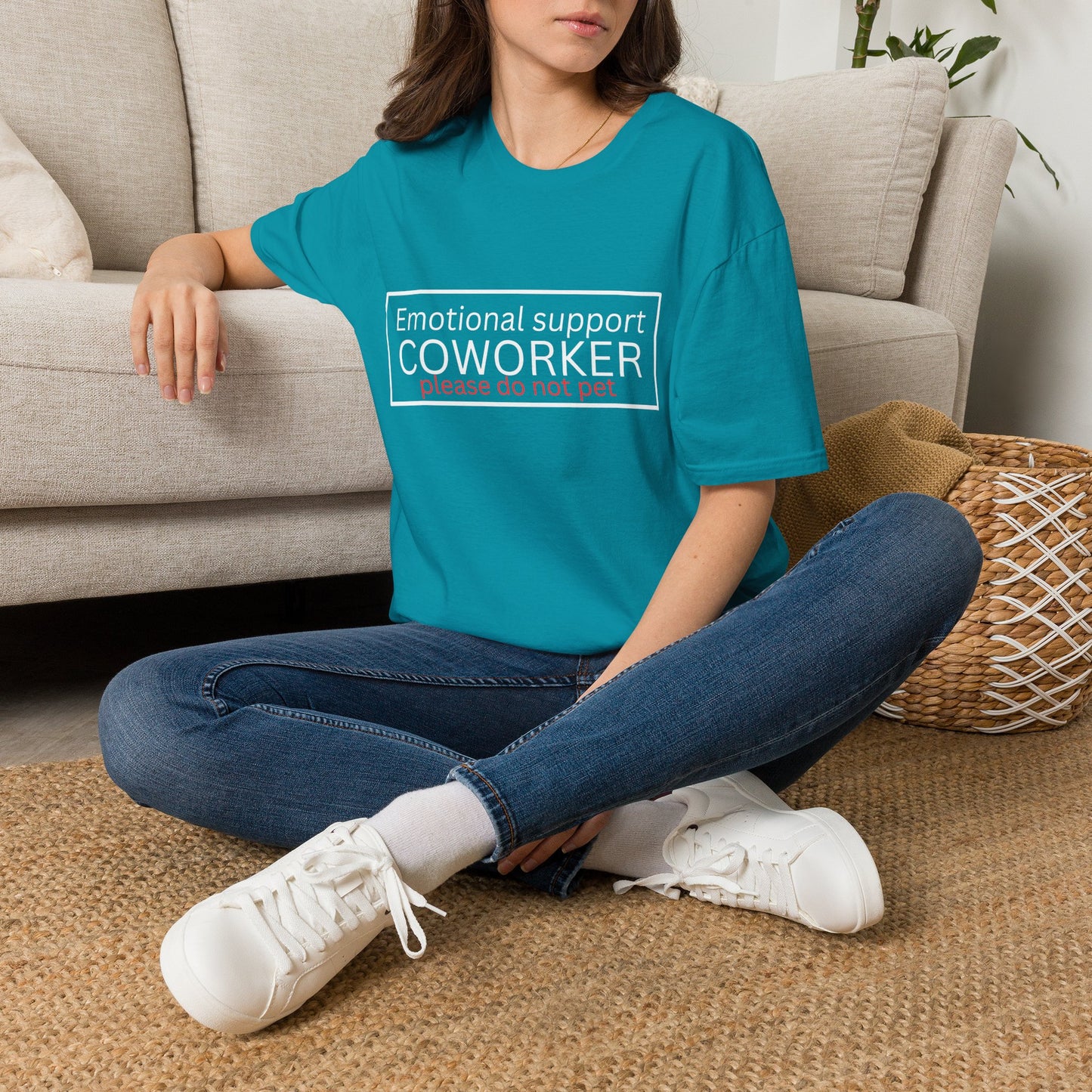 Emotional Support Coworker T-Shirt — "Please Do Not Pet" Office Humor Tee