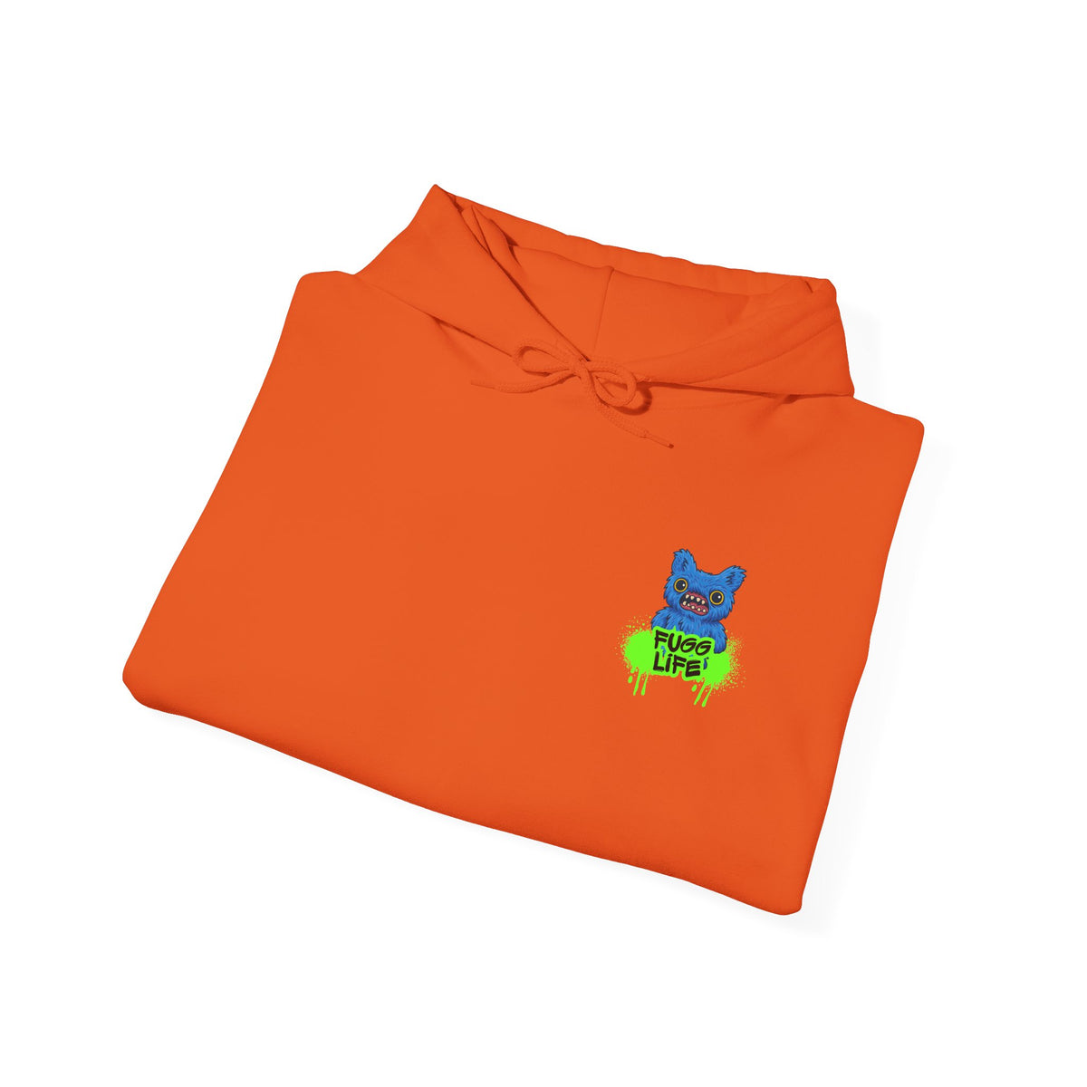 Hoodie Fugglers Colorful Cartoon Monster Crew Graphic Back Print
