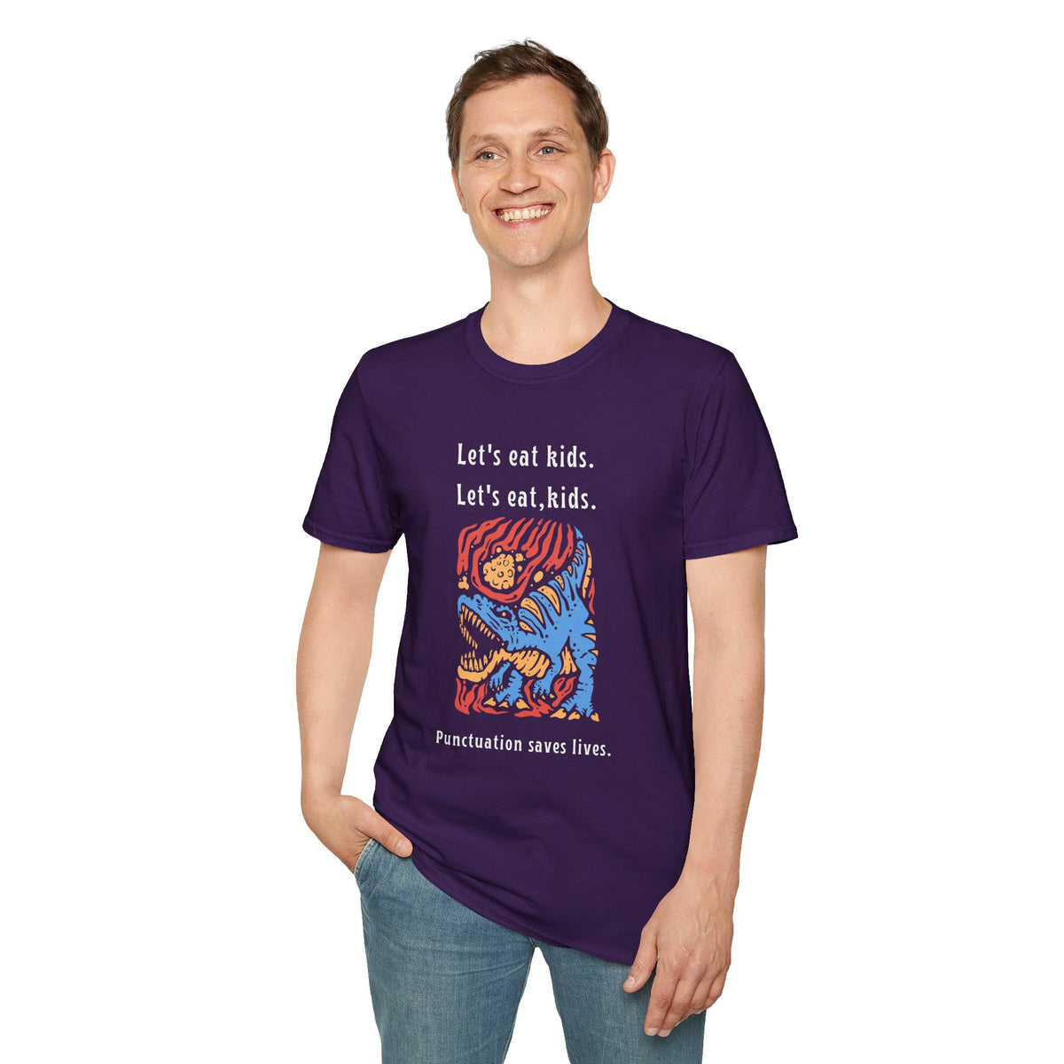 Let's Eat, Kids. T-Shirt — Punctuation Saves Lives Funny Grammar Tee