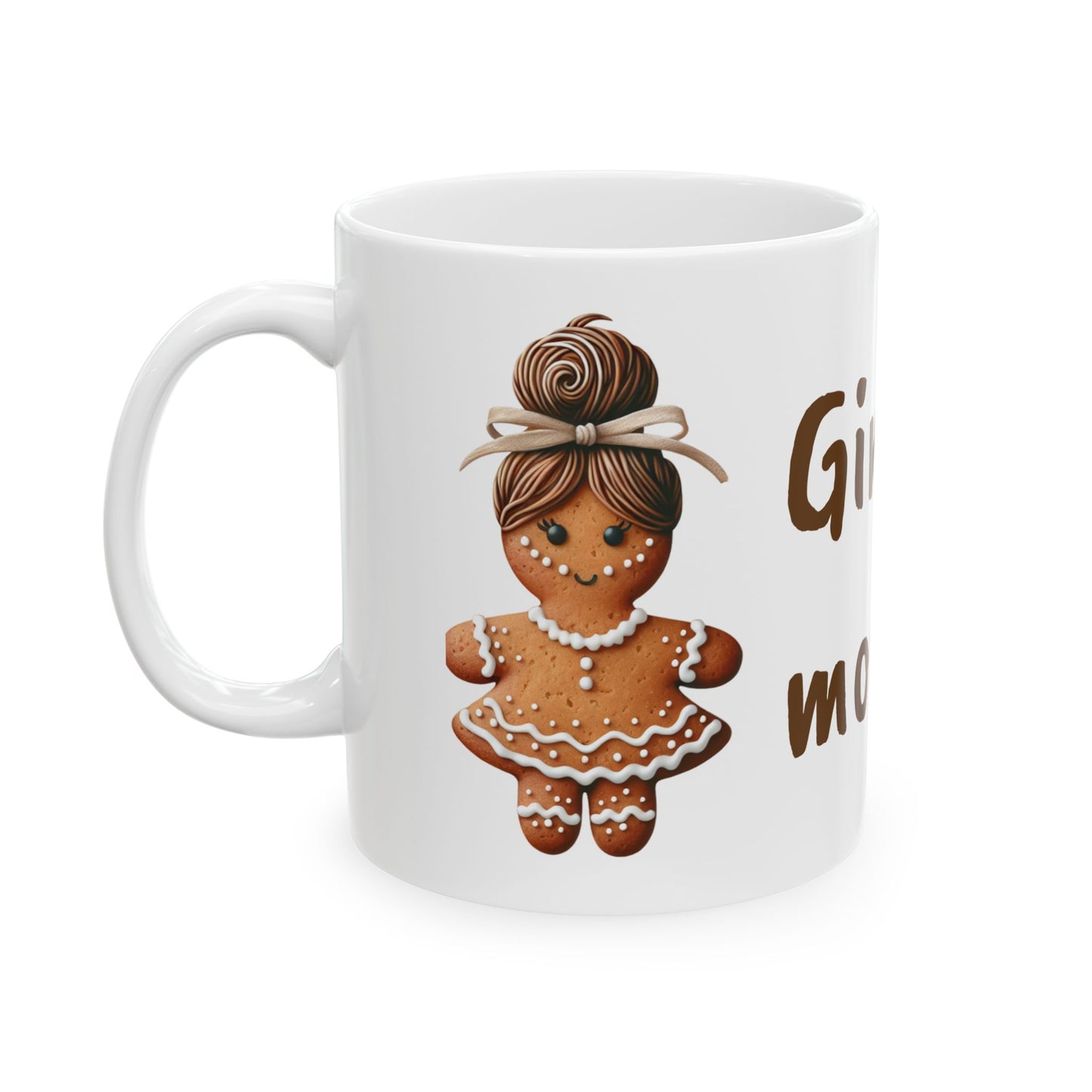 Gingerbread MOM Ceramic Mug, (11oz)