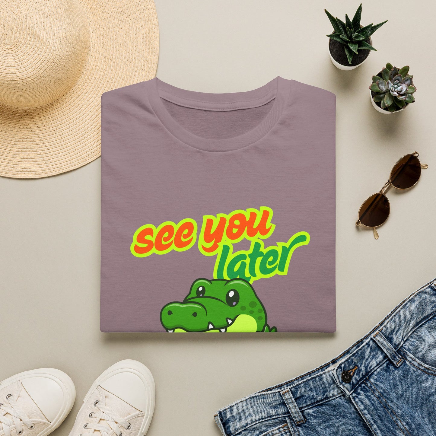 See You Later Alligator T-Shirt — Cute Retro Green Alligator Graphic Tee