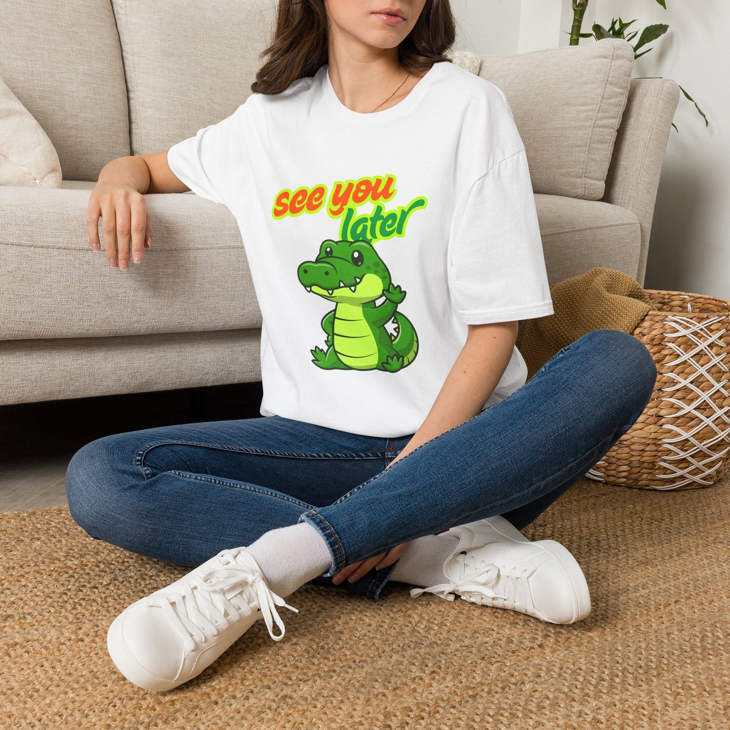 See You Later Alligator T-Shirt — Cute Retro Green Alligator Graphic Tee