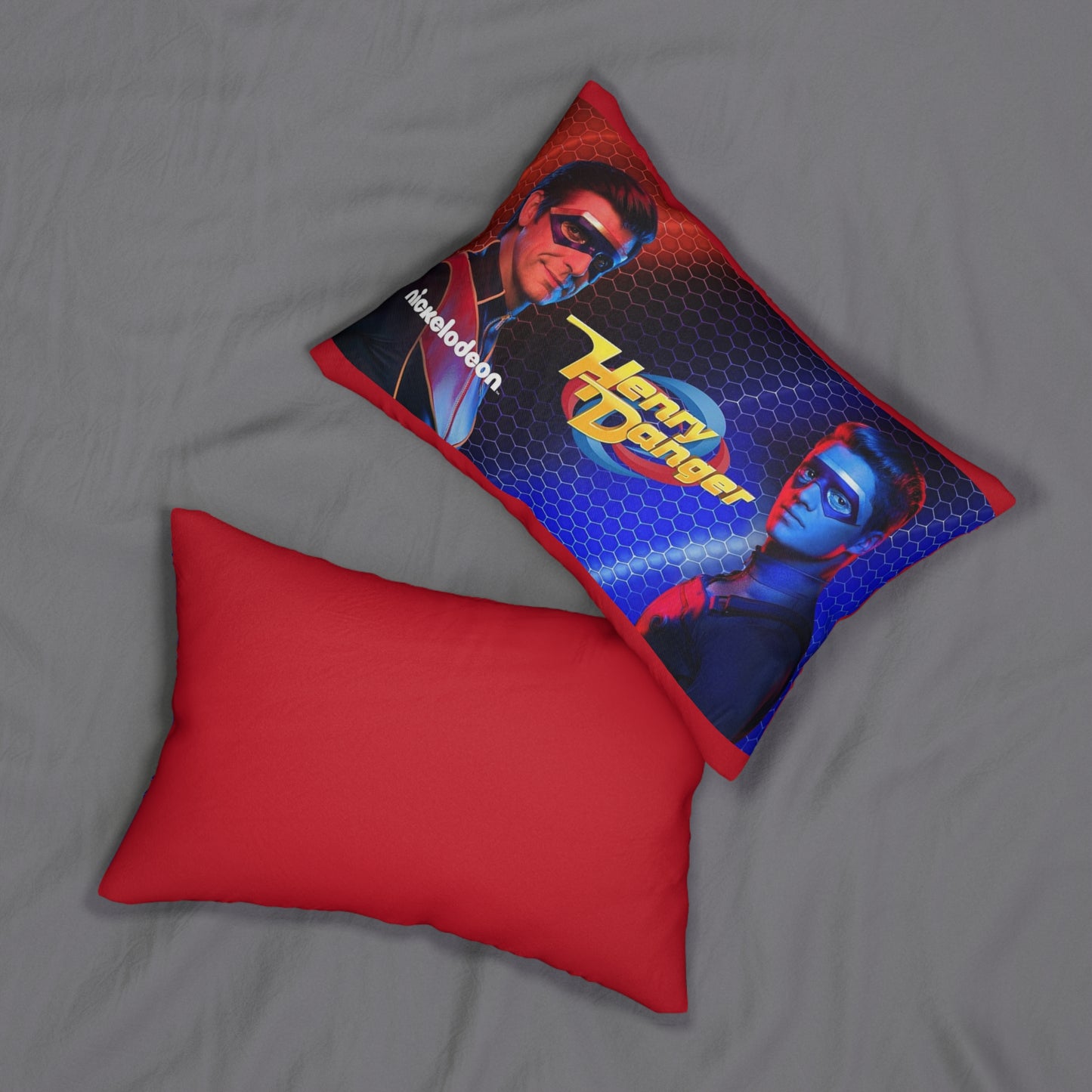 Henry Danger Spun Polyester Lumbar Pillow - Superhero TV Show, Nickelodeon Fan Gift, Kid's Room Decor, Throw Cushion, Home Accessory