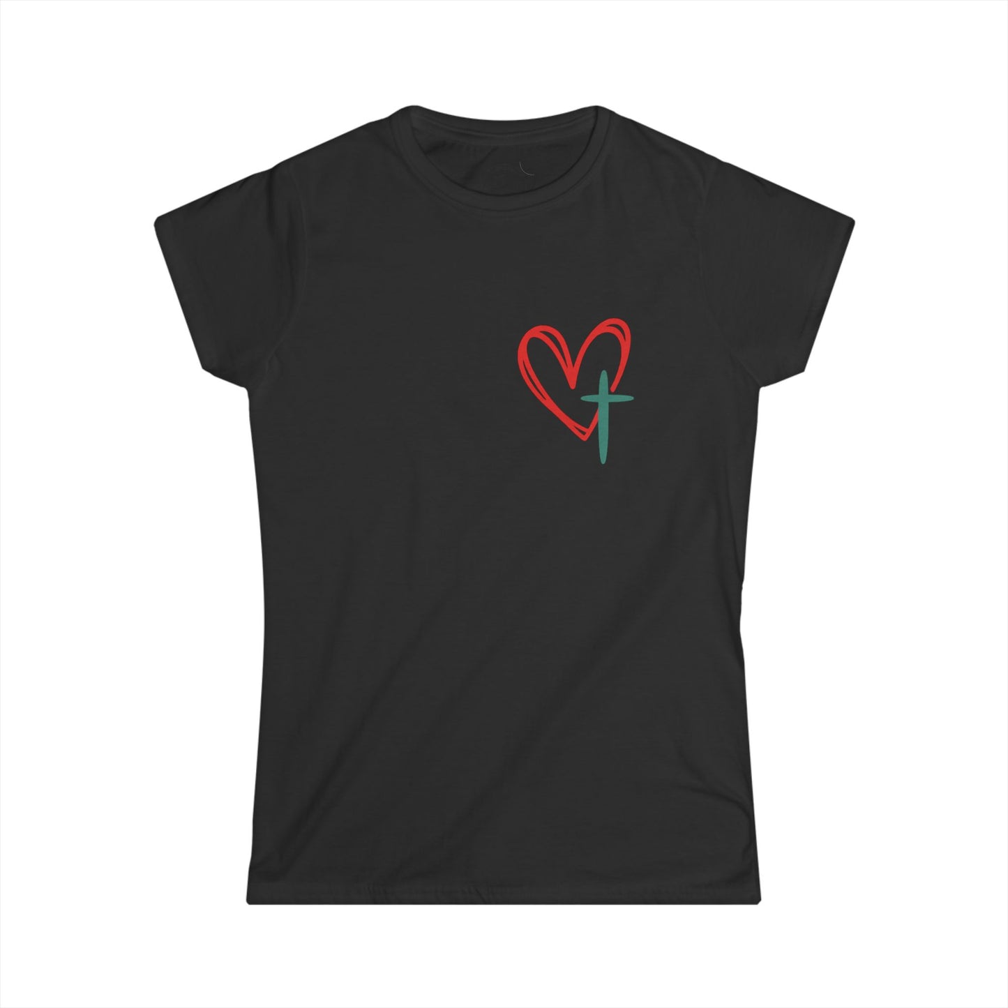 Christian Faith Women's Softstyle Tee - Inspirational Shirt - Jesus Has My Back T-Shirt - Casual, Gift for Believers, Spiritual Fashion