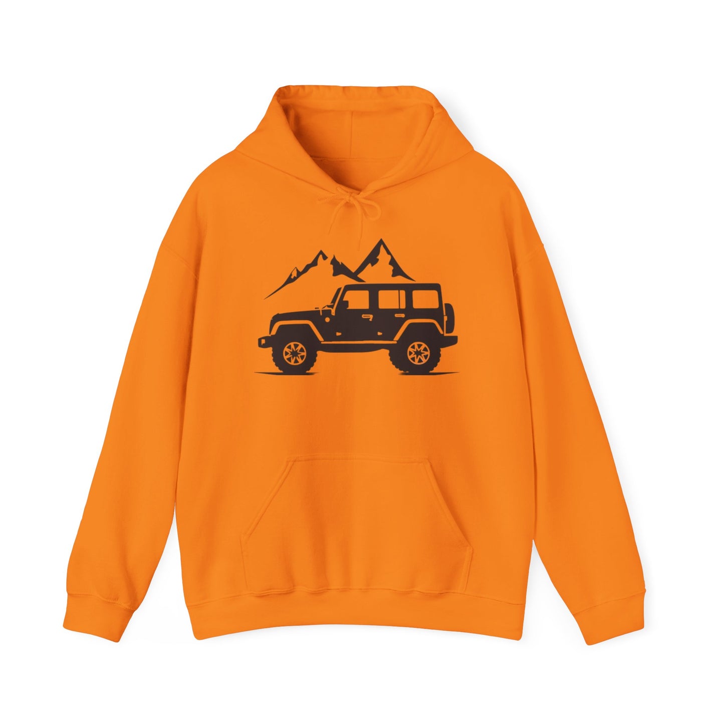 Unisex Heavy Blend™ Hooded Sweatshirt 4x4 mountain, abstract, simple design, minimalist