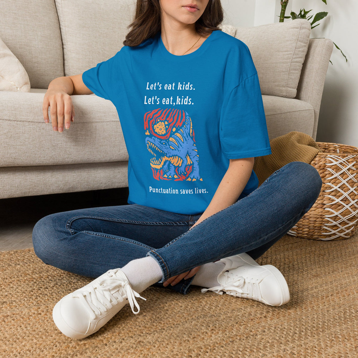 Let's Eat, Kids. T-Shirt — Punctuation Saves Lives Funny Grammar Tee