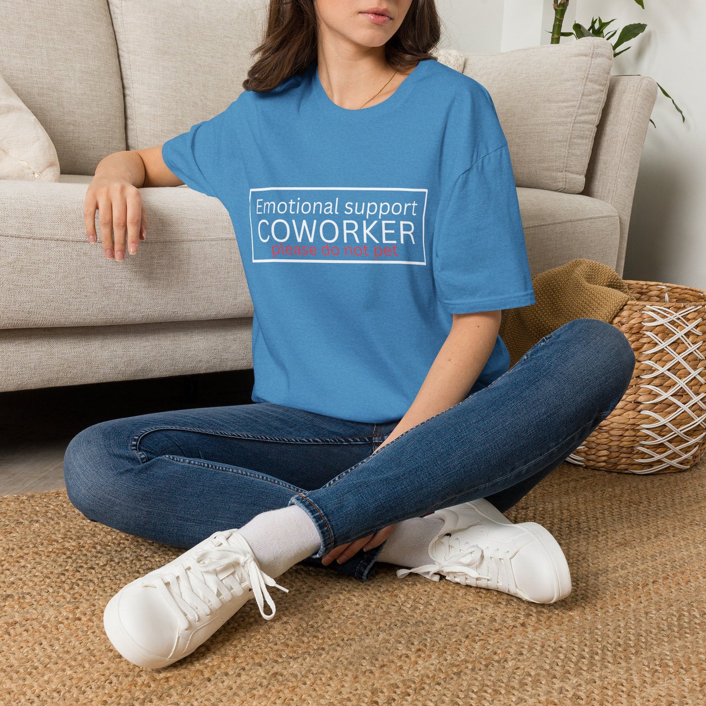Emotional Support Coworker T-Shirt — "Please Do Not Pet" Office Humor Tee